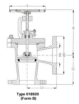 screwdown check-valves (SDNR), PN 16/DN150 straight type or angle type, DIN 86252-01