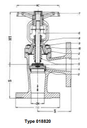 bellow sealed globe valves, PN 16/DN125,  straight type or angle type