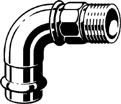 Profipress G, adapter elbow 90°, 345 815