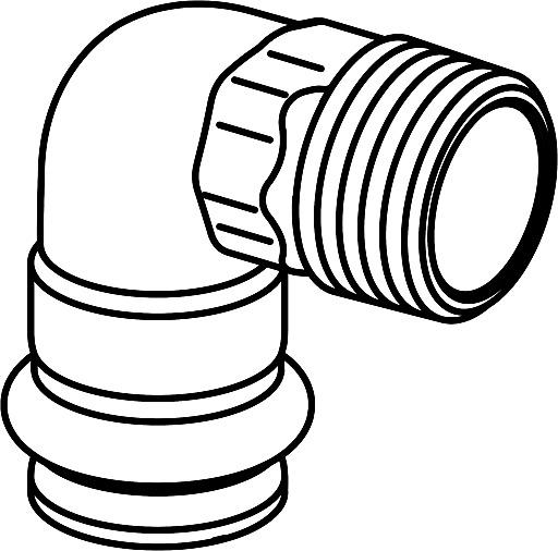 Sanpress, adapter elbow 90°, 314 361