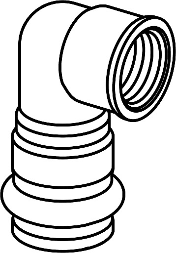 Sanpress, adapter elbow 90°, 281 236