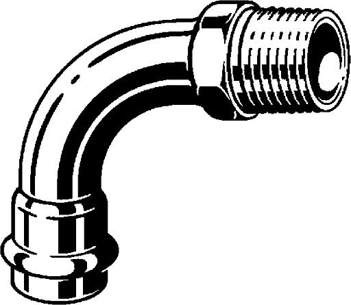 Sanpress Inox G, adapter elbow 90°, 485 993