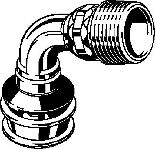 Raxofix, adapter elbow 90°, 645 991