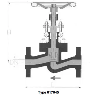 High-Pressure Stop Valves PN 63 - 160, DN80, alloy steel G17CrMo5-5