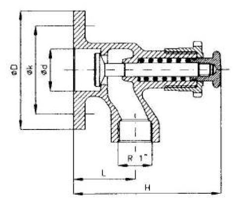 self closing valve nominal pressure PN 10/DN20