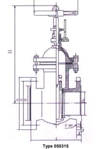 gate valves, flat body, PN 10/DN150 cast iron EN-JL1040, DIN 3352-2
