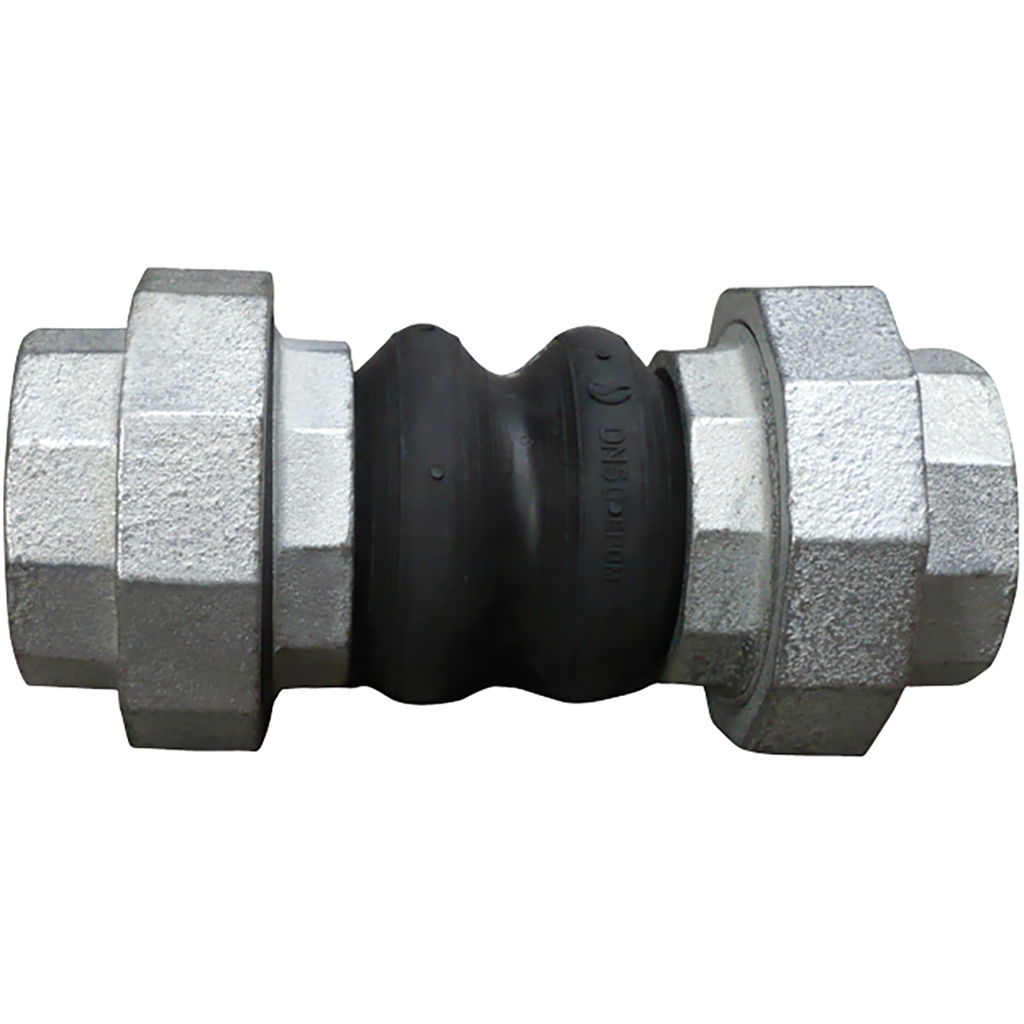 RUBBER EXPANSION JOINT 1504 BSP 1/2' FF EPDM double wave/Cast iron unions  