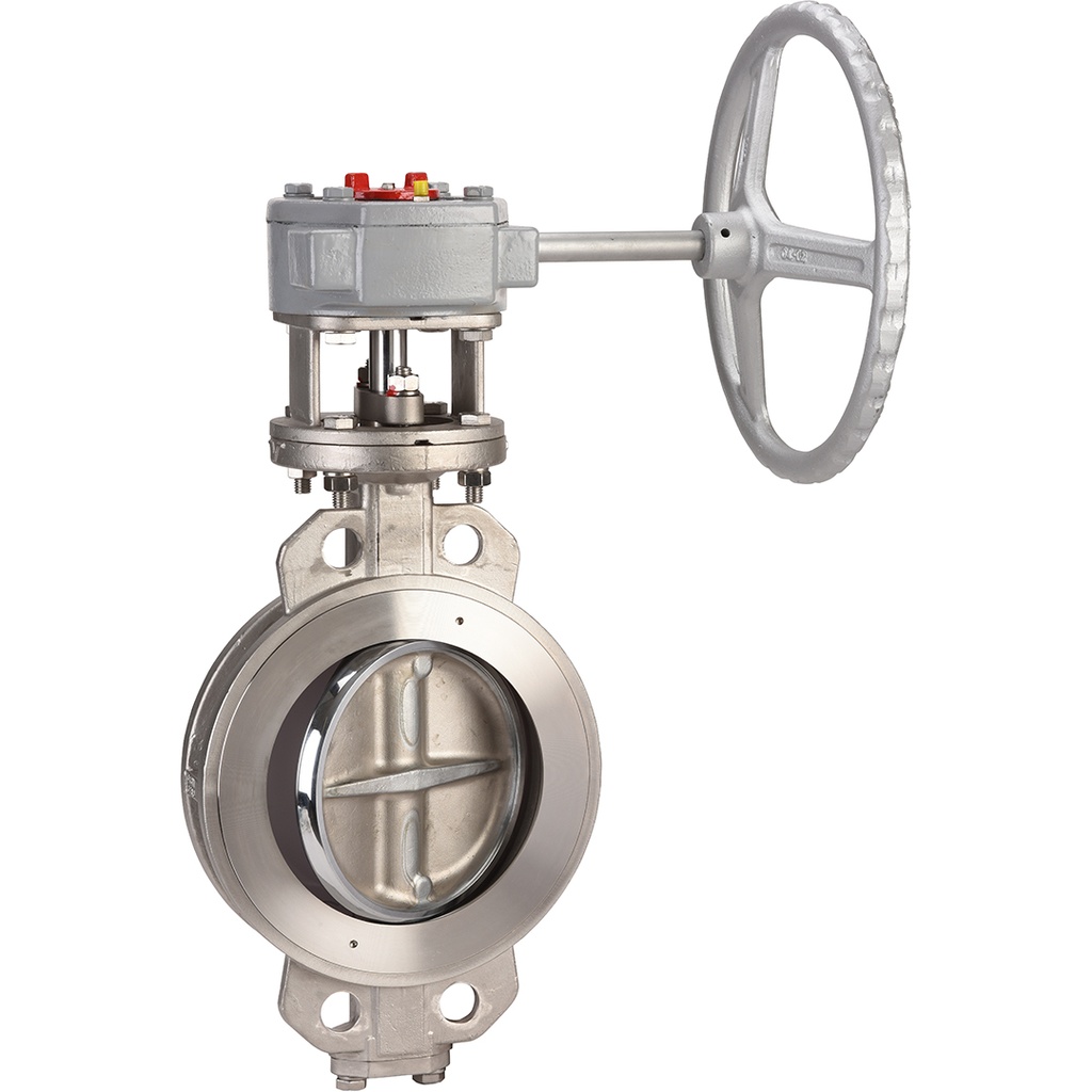 BUTTERFLY V. 1114 PN25 DN350 Double offset CF8M/CF8M/PTFE + Gearbox  