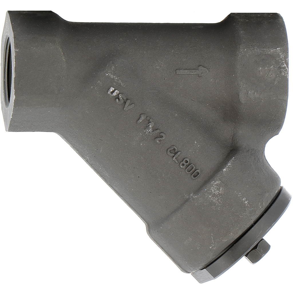 CARBON STEEL Y-STRAINER 231 BSP 1" FF A105N body / F316 screen 800lbs  