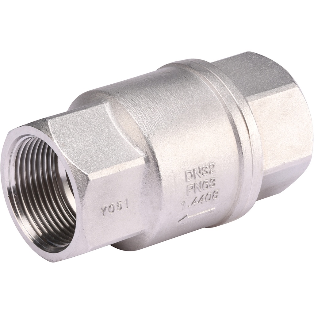 STAINLESS STEEL CHECK V. 329 BSP 3/4" FF PTFE seat Spring Check All positions  
