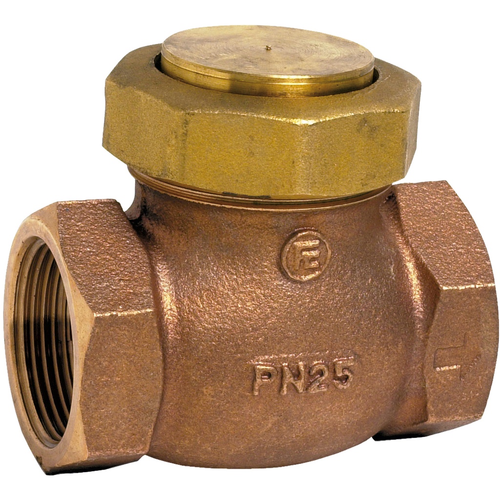 BRONZE CHECK V. 354 BSP 1/2" FF Globe check PTFE seat  