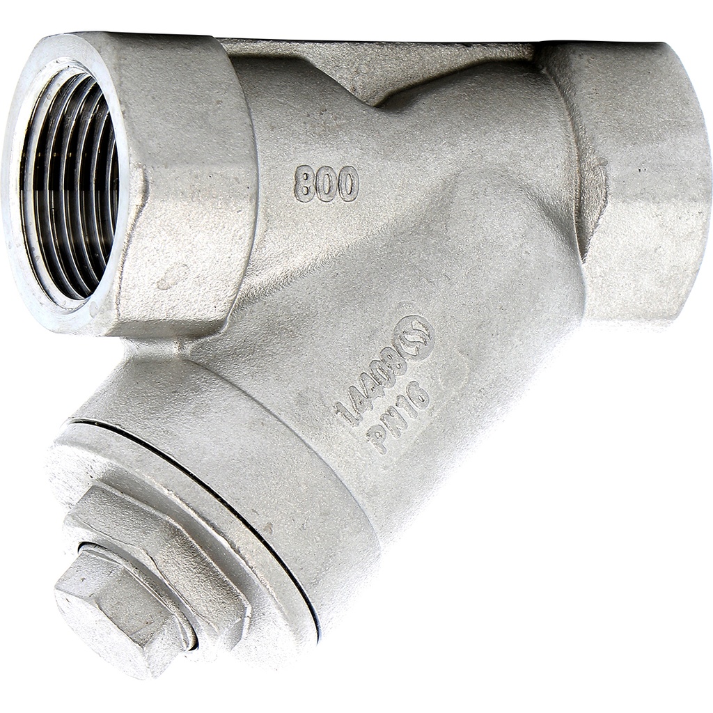 STAINLESS STEEL Y-STRAINER 230 BSP 3/8" FF CF8M body / F304 screen  