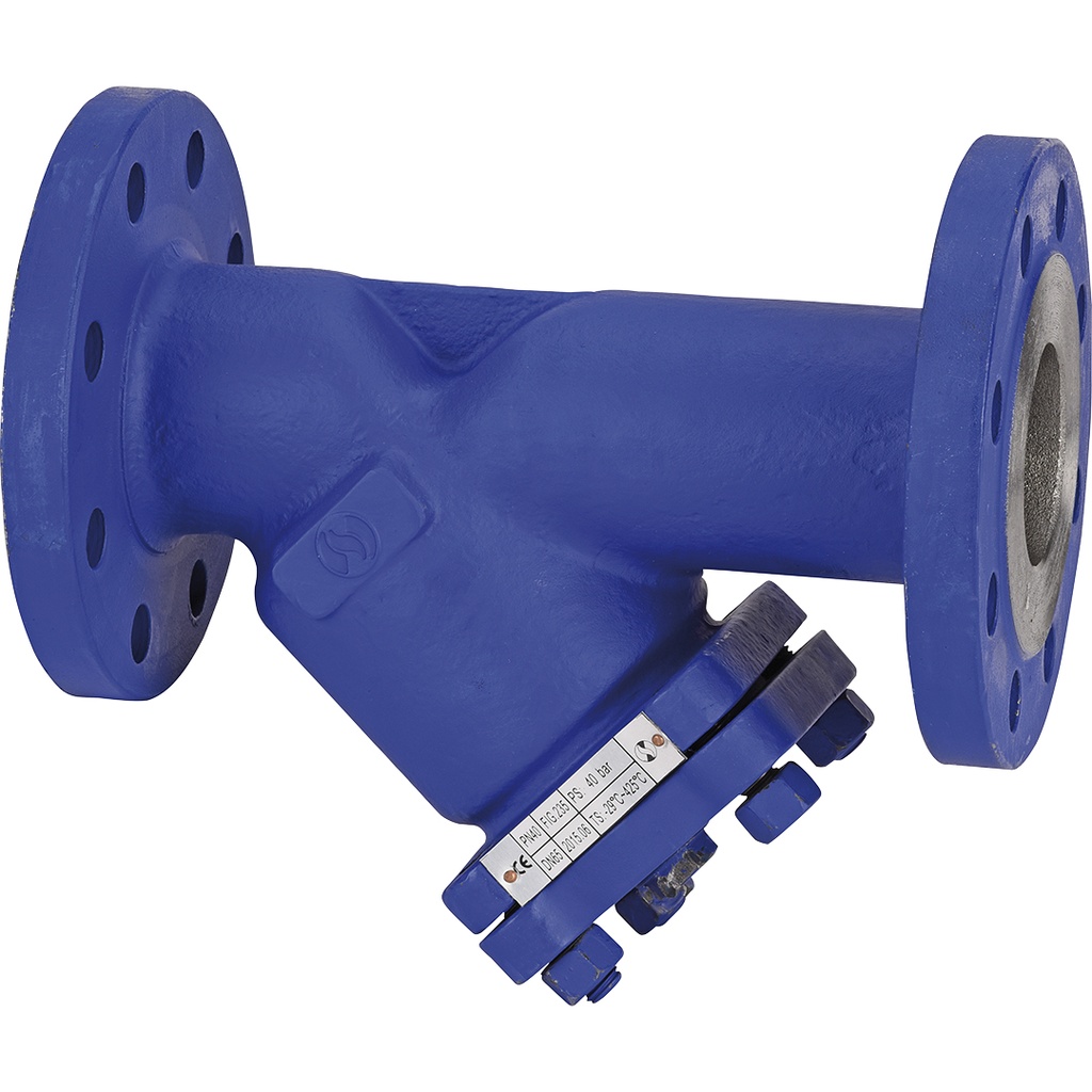 CARBON STEEL Y-STRAINER 235 PN25/40 DN40 A216WCB body / F304 screen High temp.  