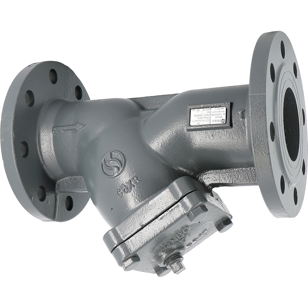 DUCTILE IRON Y-STRAINER 220 PN10 DN250 Alkyd coated EN-GJS-400-15 body / F304  