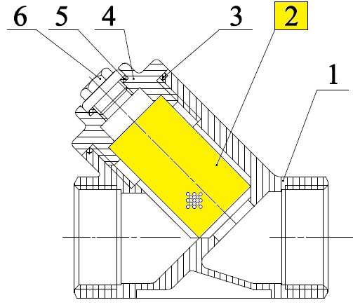 SCREEN FOR STRAINER 230 MV 3/4" D23,5 H40,5 1mm  