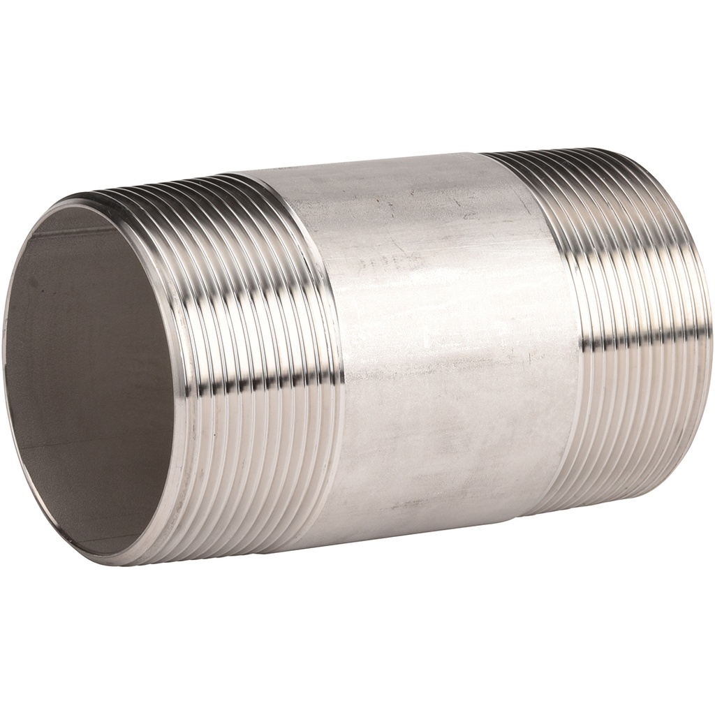 STAINLESS STEEL BARREL NIPPLE 2040 3/4" BSP MM F316 150lbs L=60mm  